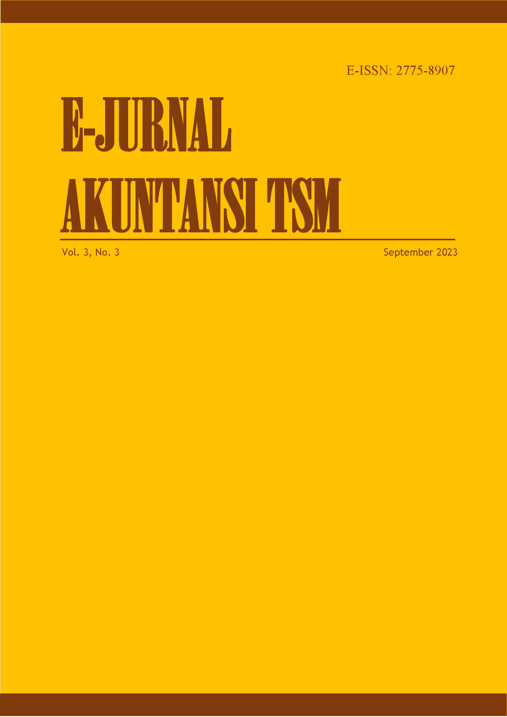 					View Vol. 5 No. 3 (2025): E-Jurnal Akuntansi TSM
				